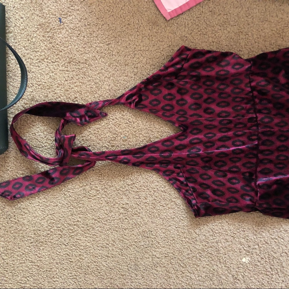 Motel Urban Outfitters Velvet Romper